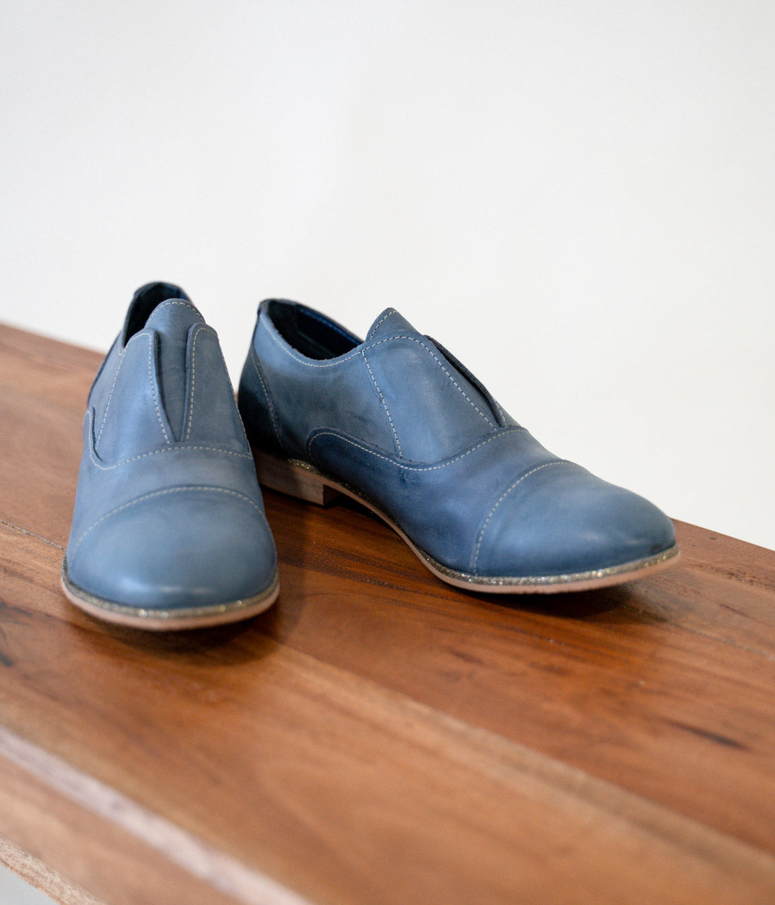 Blue Slip Knot Loafer Shoes Premium Casual Everyday Comfort Naughty Monkey